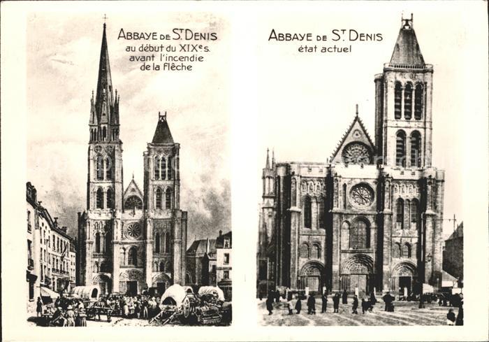 Saint-Denis Seine Abbaye de St Denis avant l'incendie de