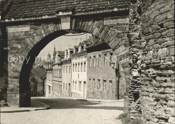 Freiberg Sachsen Donatstor mit Donatsgasse