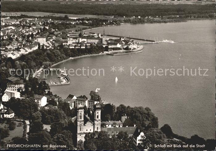 Friedrichshafen Bodensee Schloss Stadtblick Fliegeraufnahme