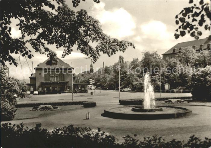 Glauchau Bahnhof Springbrunnen