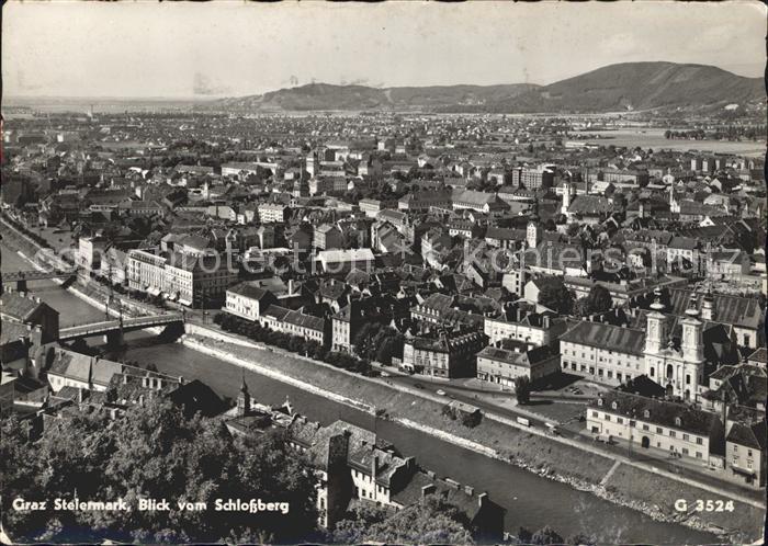 Graz Steiermark Blick vom Schlossberg