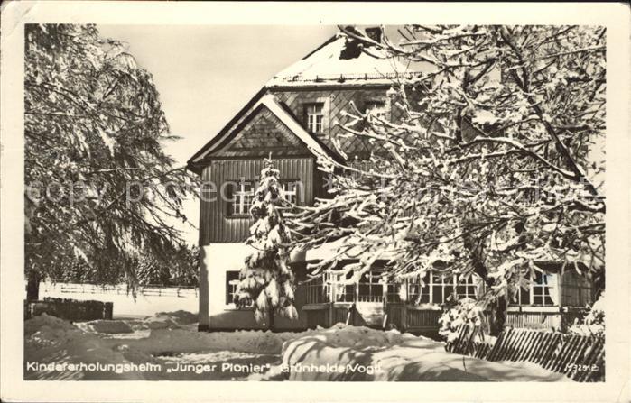 Gruenheide Vogtland Kindererholungsheim Junger Pionier Winterimpressionen