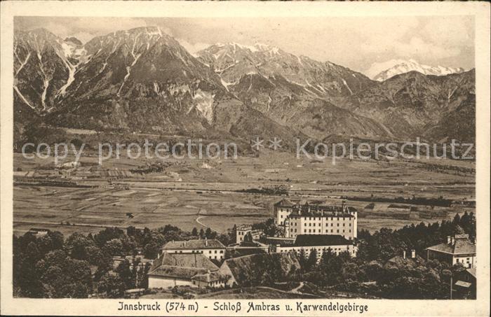 Innsbruck Schloss Ambras und Karwendelgebirge