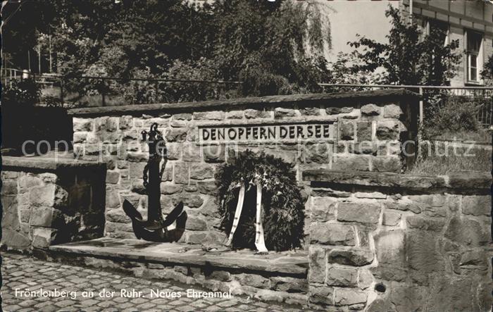 Froendenberg Ruhr Neues Ehrenmal