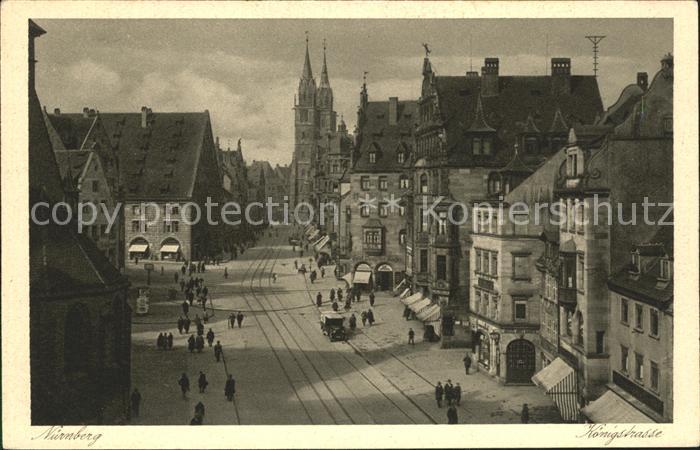 NueRNBERG CITY Koenigstrasse Kupfertiefdruck