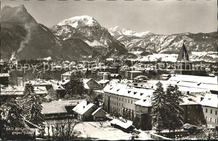 Bad Reichenhall Panorama Blick gegen Sueden Alpen