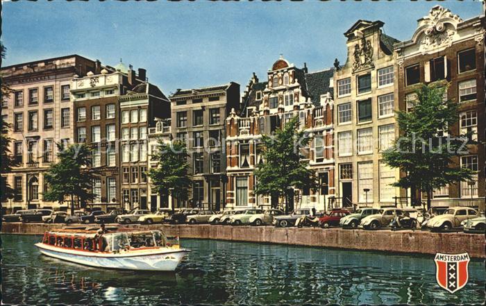 Amsterdam Niederlande Herengracht Ausflugsboot Wappen