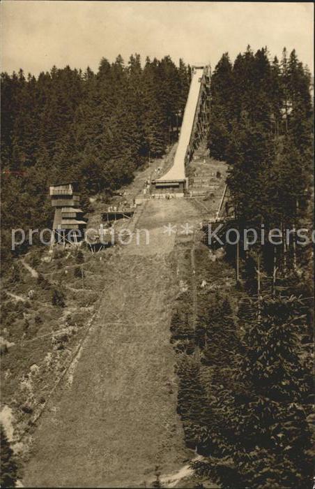 Oberhof Thueringen Thueringenschanze Skispringen Wintersportplatz