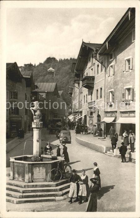 BERCHTESGADEN Bayern Marktplatz Brunnen