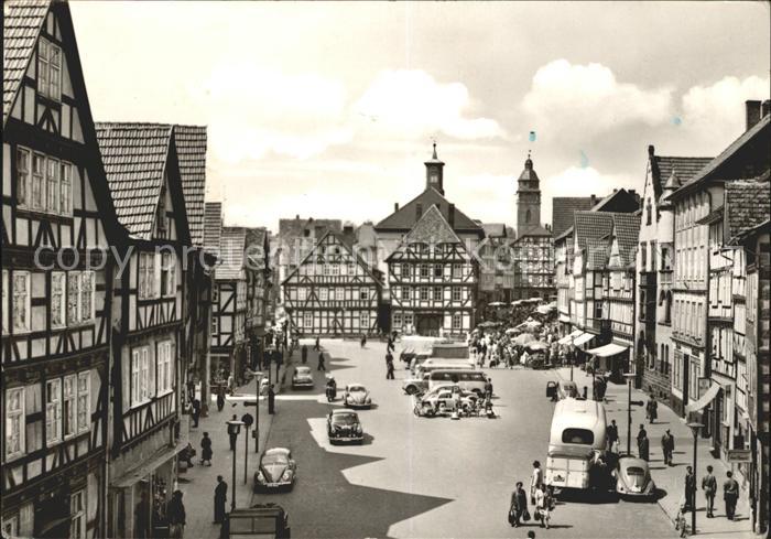 Eschwege Marktplatz mit altem Rathaus Fachwerkhaus