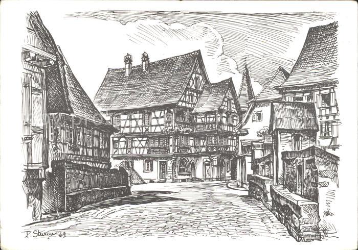 Kaysersberg Haut Rhin Ancienne Forge XVe siecle Kuenstlerkarte P. Sturm