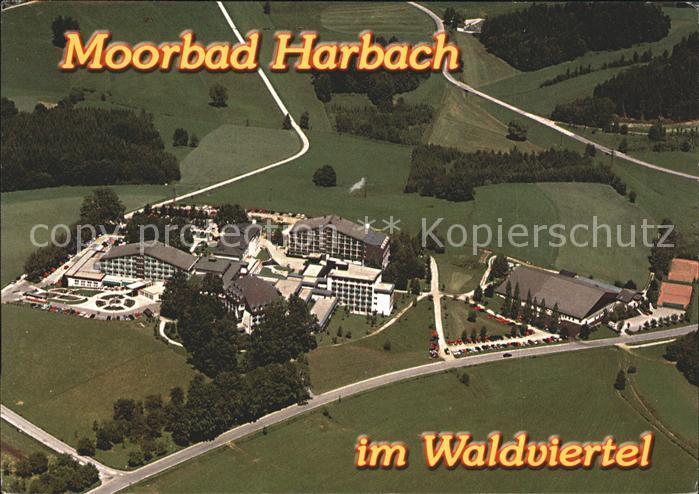 Moorbad Harbach Kuranstalt mit Sportanlage Fliegeraufnahme