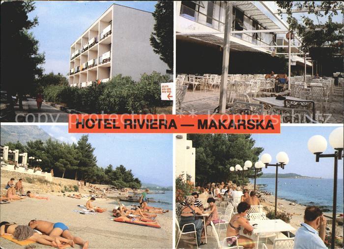 Makarska Dalmatien Hotel Riviera Terrasse Strand