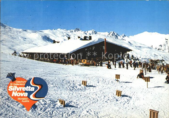 Gaschurn Vorarlberg Skigebiet Silvretta Nova Bergrestaurant Nova Stoba Montafon