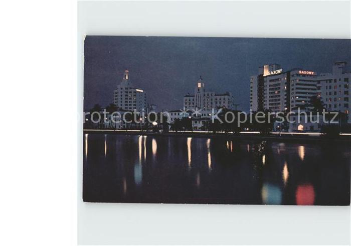 Miami Florida looking across Indian Creek Versailles Richter Saxony Hotel