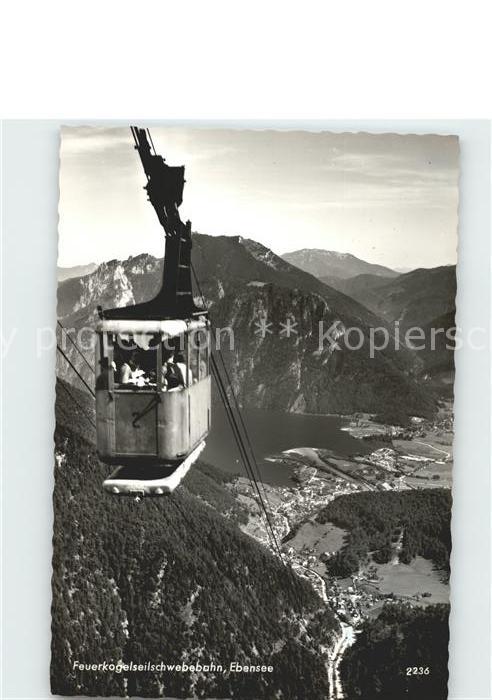 Ebensee Oberoesterreich Feuerkogel Seilschwebebahn Bergbahn Alpenpanorama