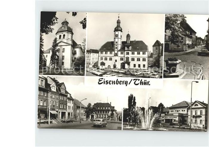 Eisenberg Thueringen Schlosskirche Rathaus Markt Steinweg Ernst Thaelmann Platz