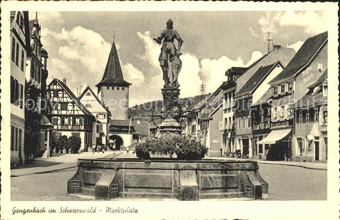 Gengenbach Marktplatz Brunnen