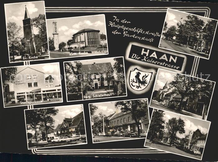 Haan Rheinland Evangelische Katholische Kirche Stadtsparkasse Berg Schieferhaus