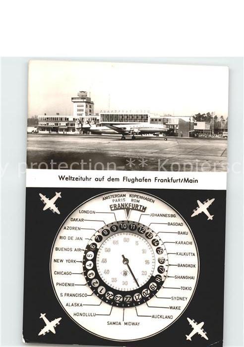 Frankfurt Main Weltzeituhr Flughafen