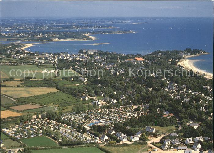 Carnac Morbihan Fliegeraufnahme Landkarte
