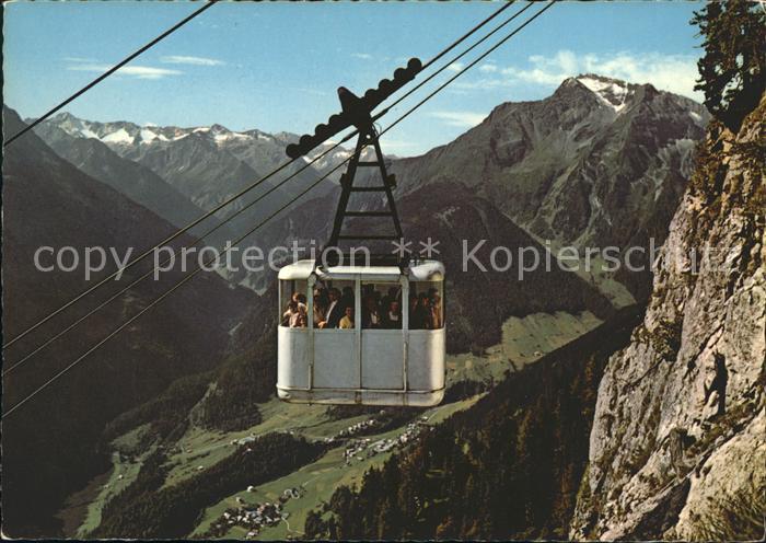 Mayrhofen Zillertal Seilbahn mit Finkenberg und Gruenberg