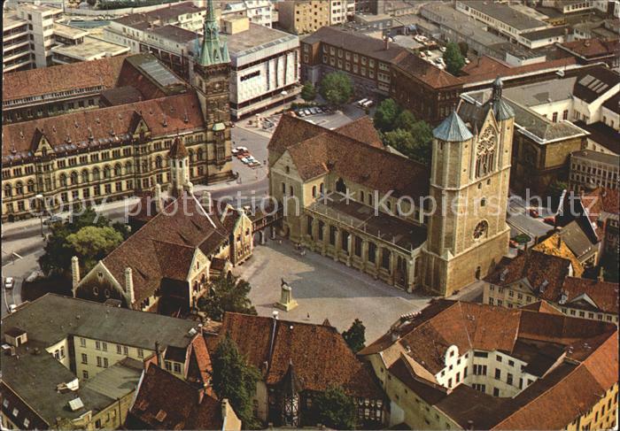 BRAUNSCHWEIG  CITY Fliegeraufnahme Burgplatz und Rathaus