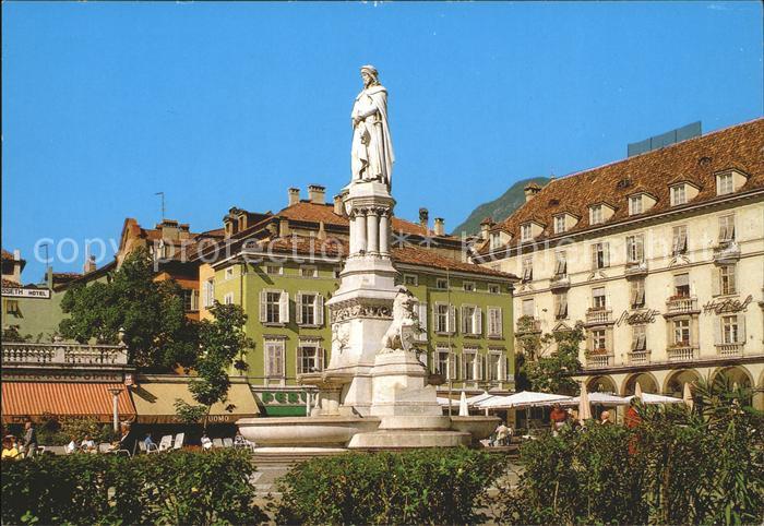 Bozen Suedtirol Denkmal Walter von der Vogelweide