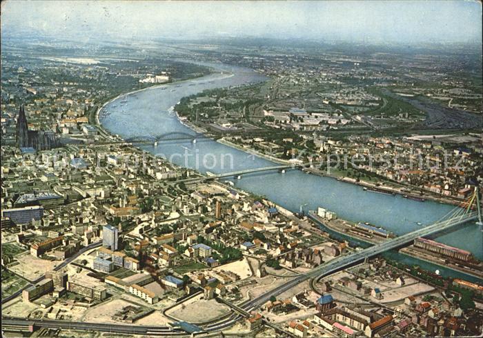 Koeln Rhein Fliegeraufnahme