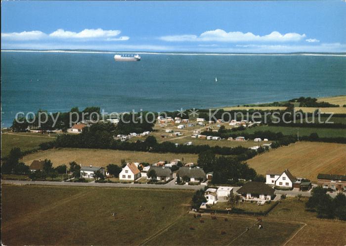 Wackerballig Fliegeraufnahme Hotel Camping