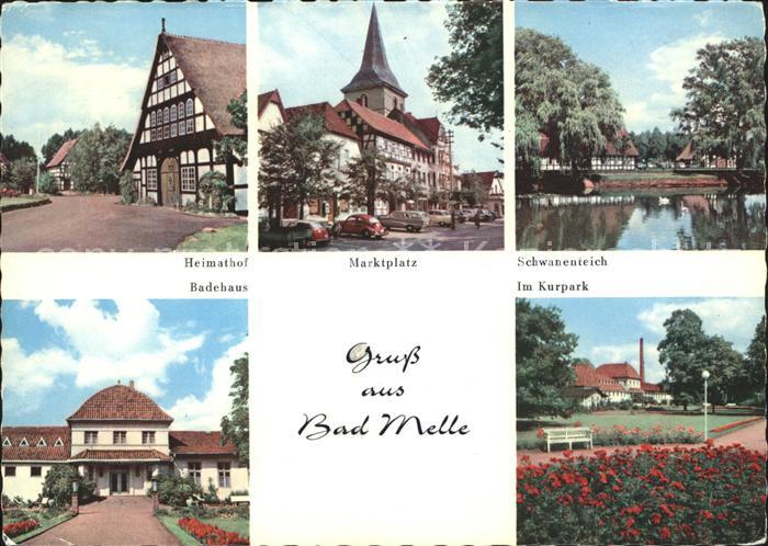 Bad Melle Osnabrueck Heimathof Marktplatz Schwanenteich Badehaus Kurpark