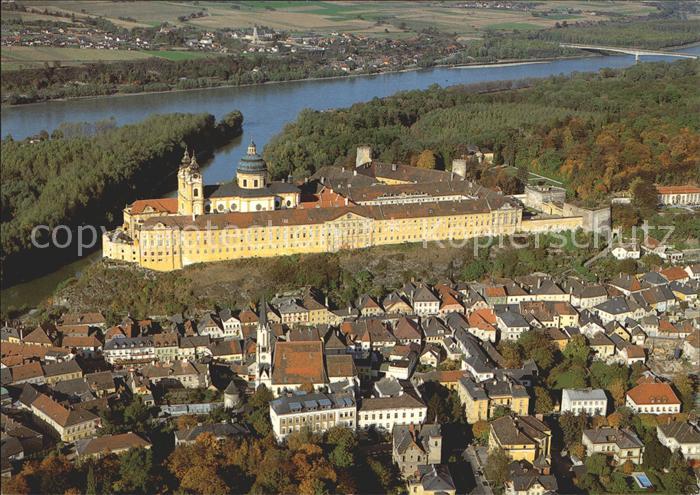 Melk Donau Stift Melk Fliegeraufnahme