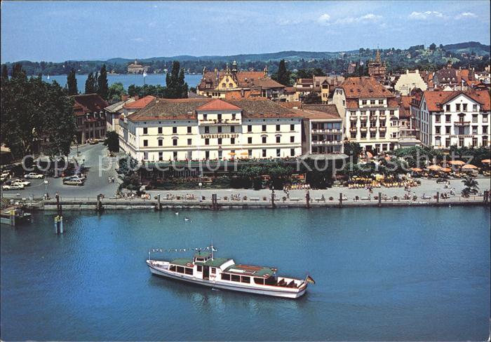 Lindau Bodensee Hafen mit Hotel Bayrischer Hof