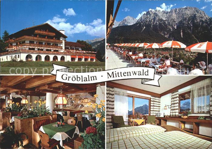 Mittenwald Bayern Berggasthaus und Cafe Groebl Alm