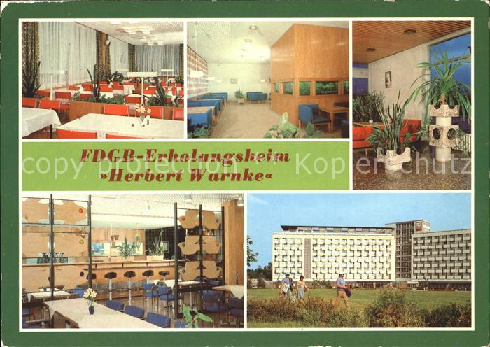 Waren Klink Erholungsheim Herbert Warnke Grosses Restaurant Klubraum