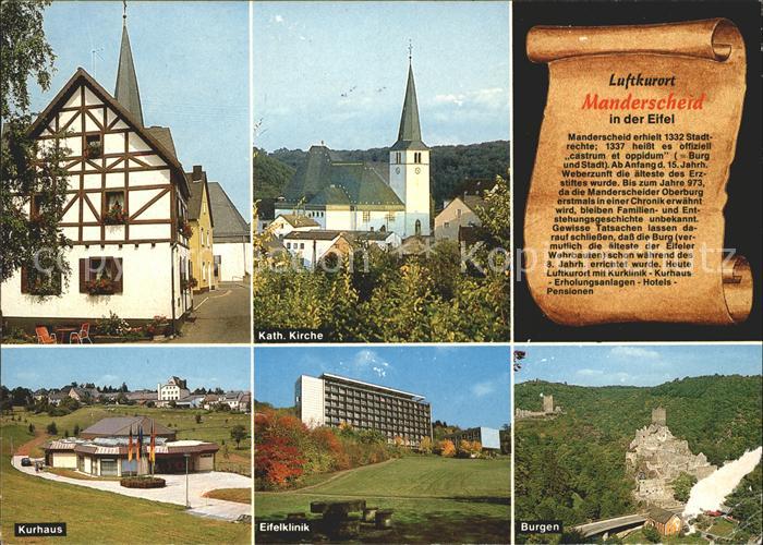 Manderscheid Eifel Kurhaus Eifelklinik Burgen Katholische Kirche