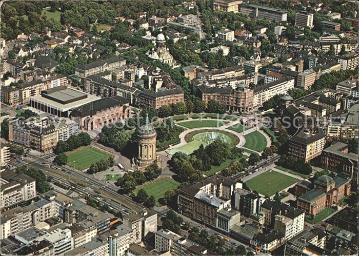 MANNHEIM BW Fliegeraufnahme Wasserturm Rosengarten Christuskirche