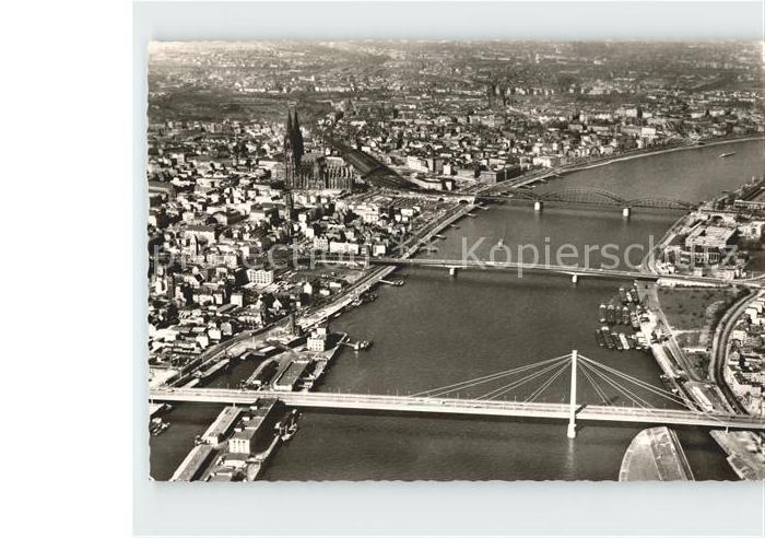 Koeln Rhein Fliegeraufnahme