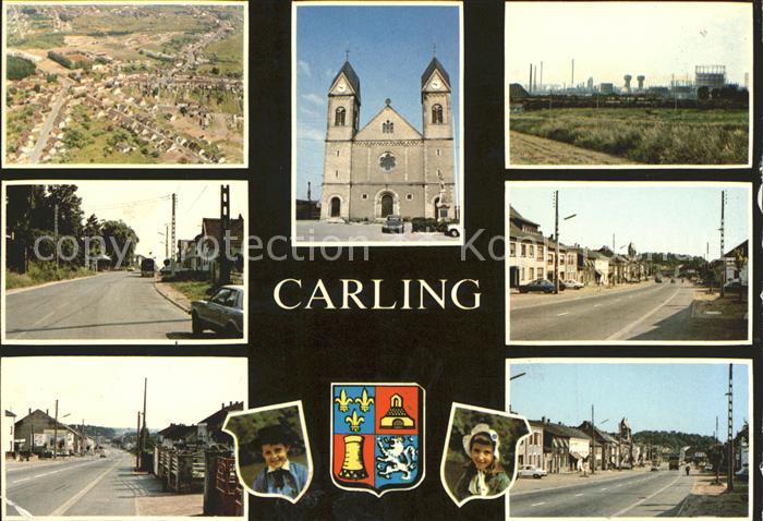 Carling Kirche Fliegeraufnahme Strassenansichten