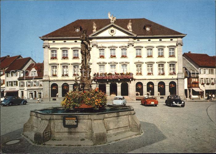 Gengenbach Marktbrunnen Rathaus