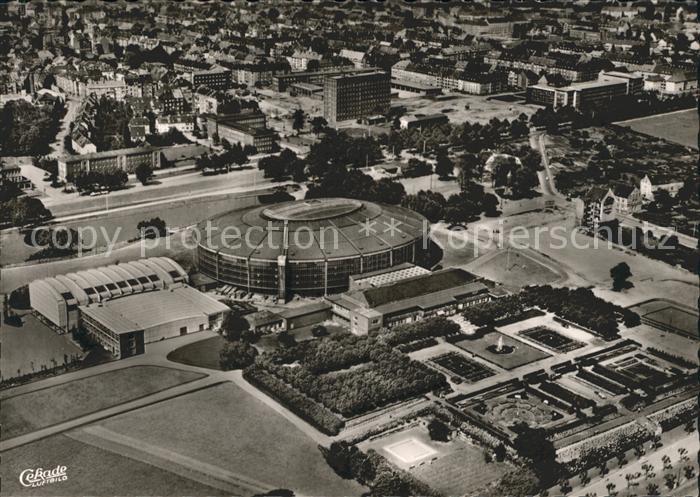 DORTMUND  CITY Westfalenhalle mit Rosenterrasse Fliegeraufnahme