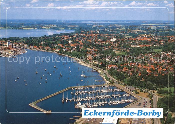 ECKERNFoeRDE Ostseebad Fliegeraufnahme Borby Segelhafen