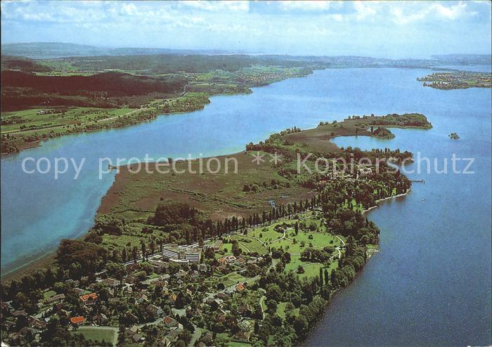 Radolfzell Bodensee Fliegeraufnahme Halbinsel Mettnau
