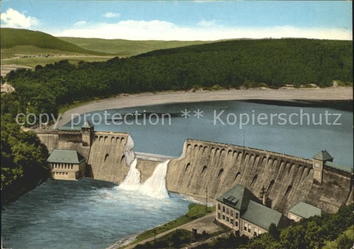 Edersee Fliegeraufnahme Sperrmauer