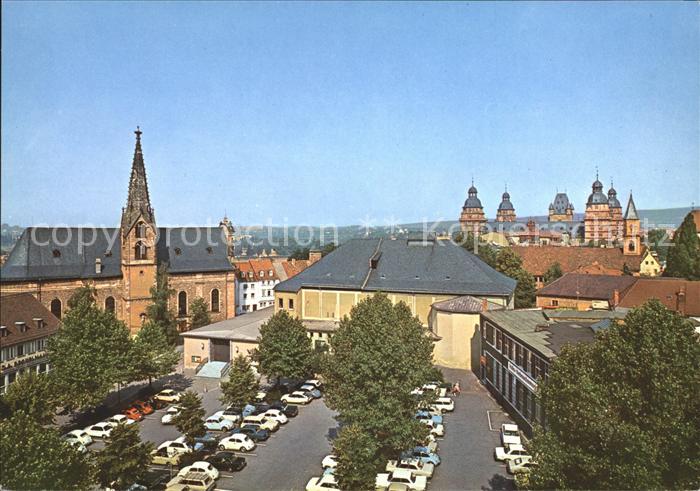 Aschaffenburg Main Muttergottes Pfarrkirche und Stadttheater