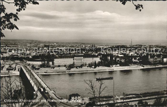 Koblenz Rhein Rheinansicht Pfaffendorfer Bruecke
