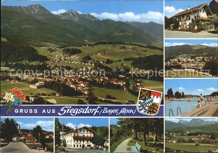 Siegsdorf Oberbayern Schwimmbad Gasthof Alte Post Teilansichten