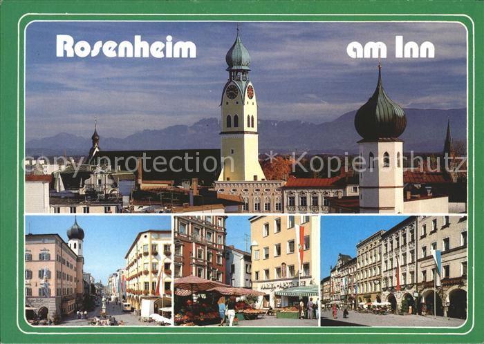 Rosenheim Bayern Kirche Strassenansichten