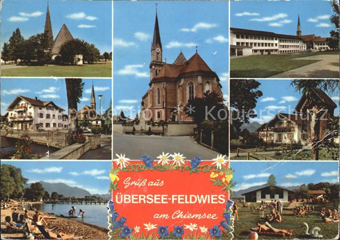 Feldwies Kirche Waldbad Teilansichen
