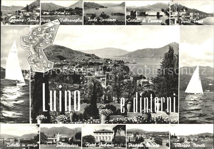 Luino Dintorni Battello arrivo Imbarcadero Hotel Verbarcadero Menotti Castelli d